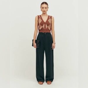 REFORMATION 
Mason Pants (charcoal/black)